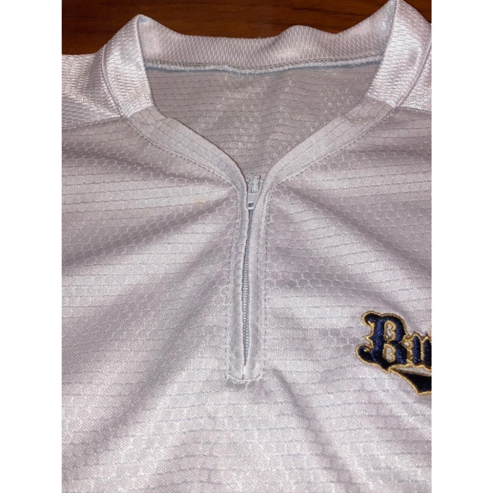 小尺寸140 日本職棒 歐力士猛牛 電繡 半拉鍊式 排汗練習衣 (球衣 NPB 棒球 壘球 棒壘 運動 短T 上衣 刺繡-細節圖4