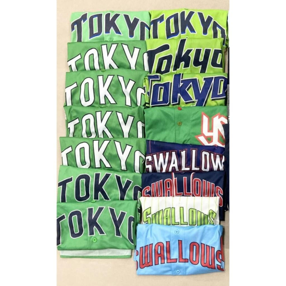 特價250！養樂多燕子 歷代 TOKYO 燕計畫/燕動力 綠色 配布球衣 L -日本職棒 NPB (罩衫 棒球 棒壘)-細節圖3