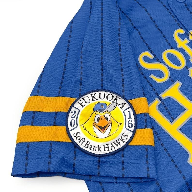 日本職棒 軟銀鷹 2016 鷹之祭典 藍色 應援球衣 S、L (罩衫 日職 NPB 棒球 壘球 棒壘 條紋 武田翔太)-細節圖4