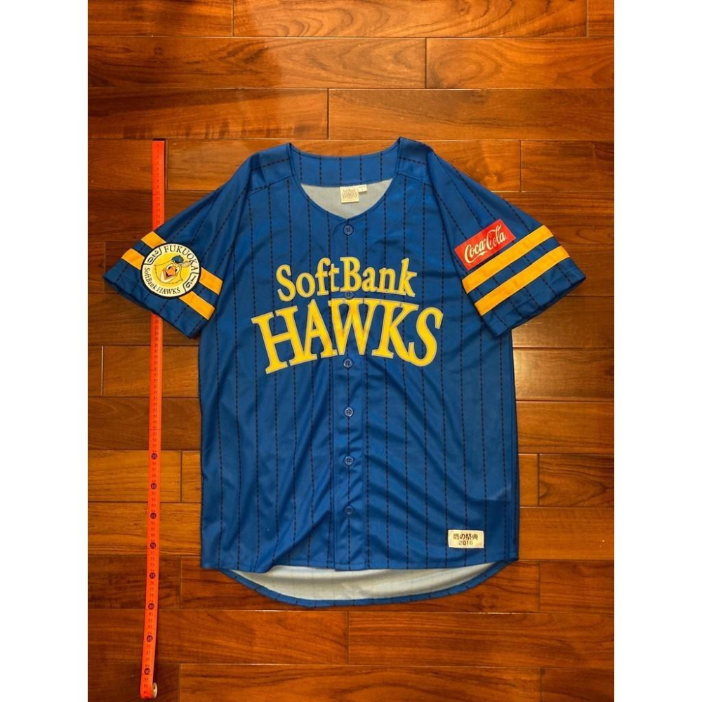 日本職棒 軟銀鷹 2016 鷹之祭典 藍色 應援球衣 S、L (罩衫 日職 NPB 棒球 壘球 棒壘 條紋 武田翔太)-細節圖9