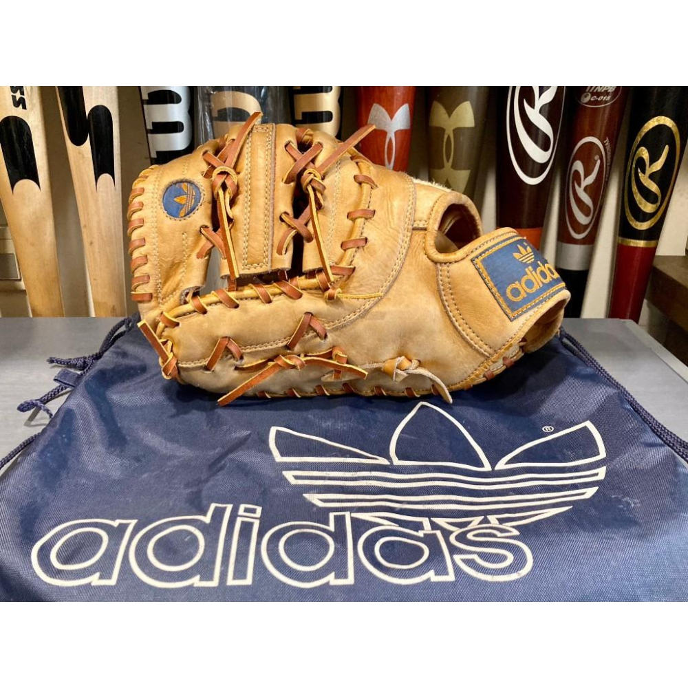 愛迪達 三葉草 棒壘 一壘手套 日本製 左投 (反手 棒球 壘球 adidas Originals 兼松江商)-細節圖3