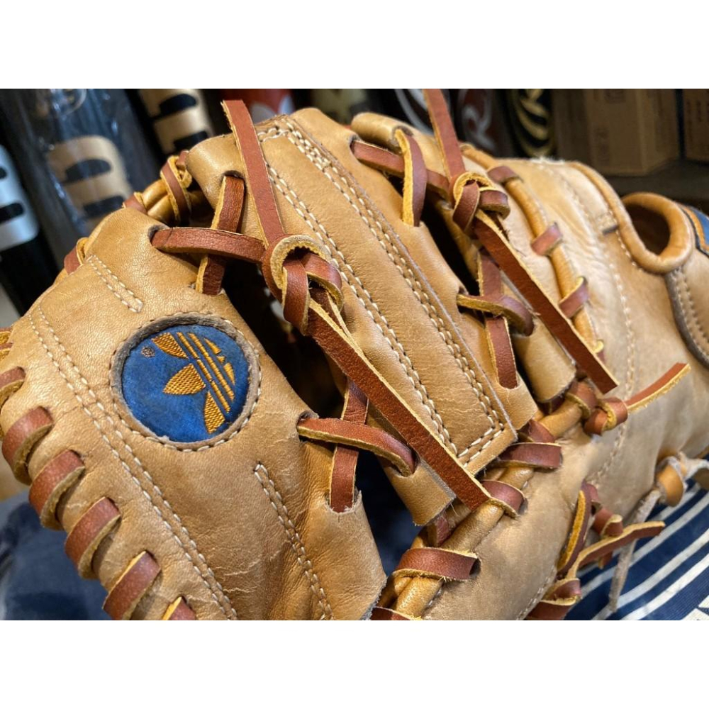 愛迪達 三葉草 棒壘 一壘手套 日本製 左投 (反手 棒球 壘球 adidas Originals 兼松江商)-細節圖6