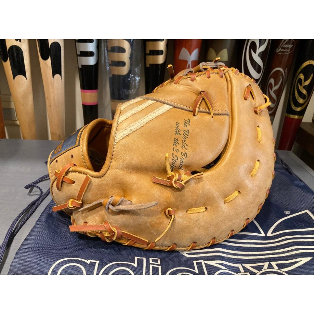 愛迪達 三葉草 棒壘 一壘手套 日本製 左投 (反手 棒球 壘球 adidas Originals 兼松江商)-細節圖8