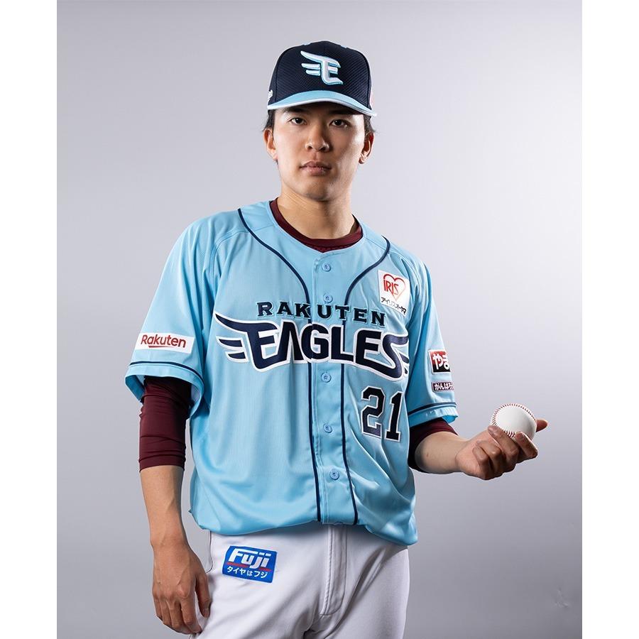 日本職棒 東北樂天金鷲 2024 夏日時光 水藍色 20周年紀念 應援球衣 L(罩衫 NPB 棒球 棒壘 週年 天藍)-細節圖3