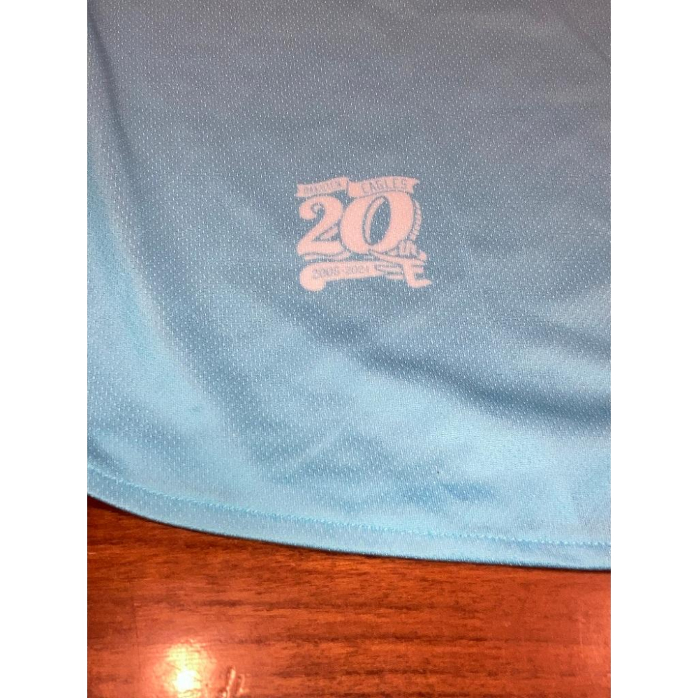 日本職棒 東北樂天金鷲 2024 夏日時光 水藍色 20周年紀念 應援球衣 L(罩衫 NPB 棒球 棒壘 週年 天藍)-細節圖7