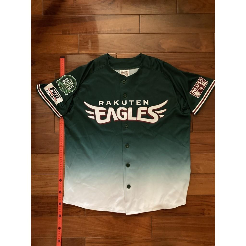 日本職棒 東北樂天金鷲 2022 大地之綠 EARTH GREEN 應援球衣 L(罩衫 日職 NPB 棒球 壘球 棒壘)-細節圖4