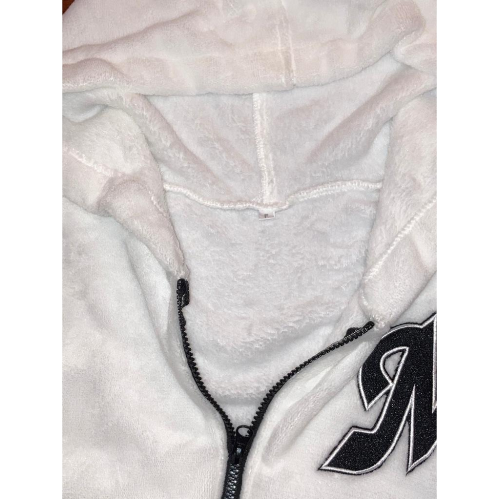 日本職棒 羅德海洋 2021 刺繡標 絨毛柔軟材質 連帽外套 (夾克 風衣 NPB 千葉 棒球 棒壘 電繡)-細節圖6