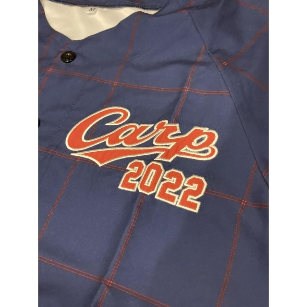 全新 日本職棒 廣島鯉魚 2022 格紋 會員限定 深藍款 應援球衣 L(罩衫 NPB 棒球 壘球 棒壘 東洋)-細節圖4