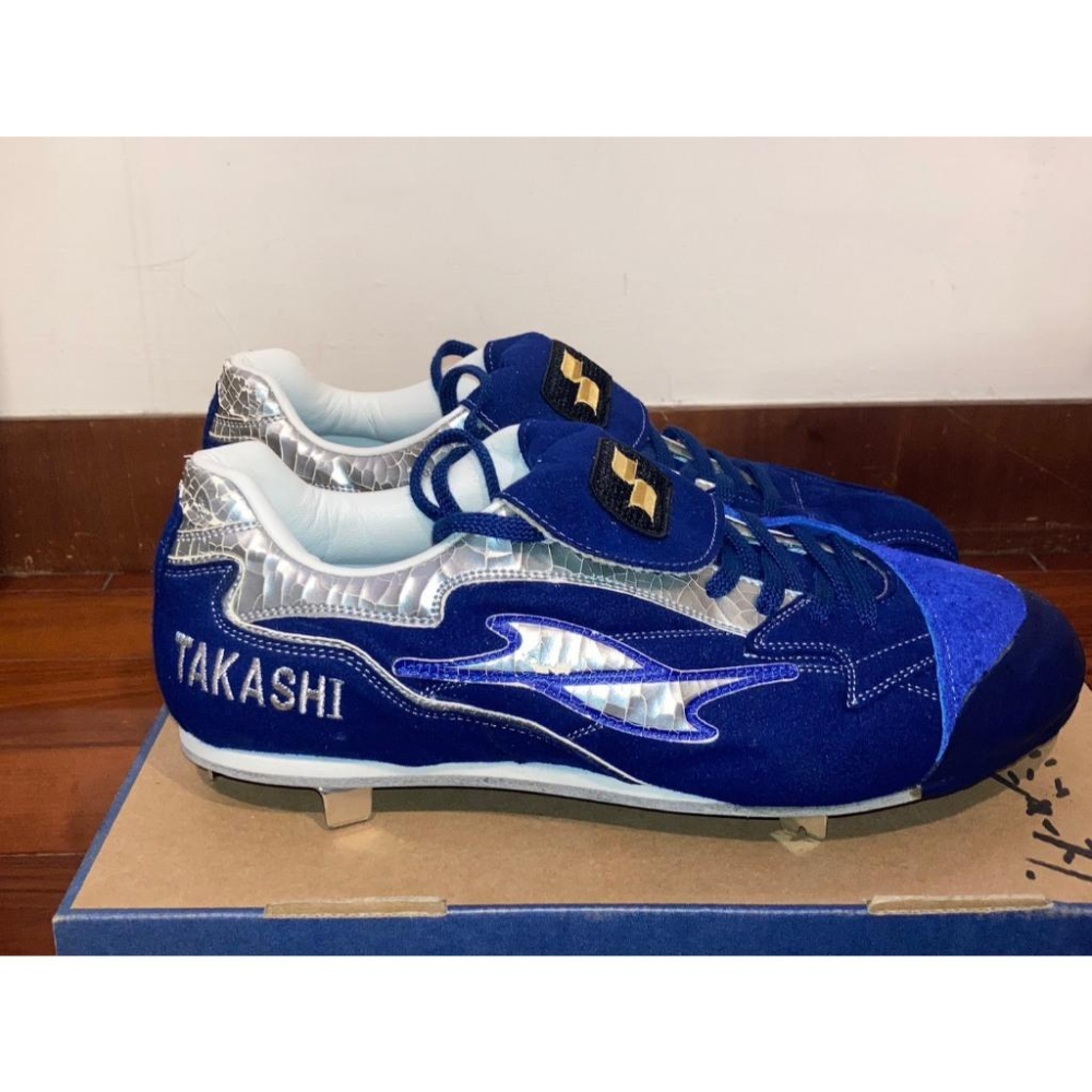 支給品! 全新 SSK 日本職棒 齋藤隆 橫濱時期 真皮 革底 棒壘 金屬釘鞋 26.5 部分劣化 (棒球 壘球 小尺寸-細節圖2