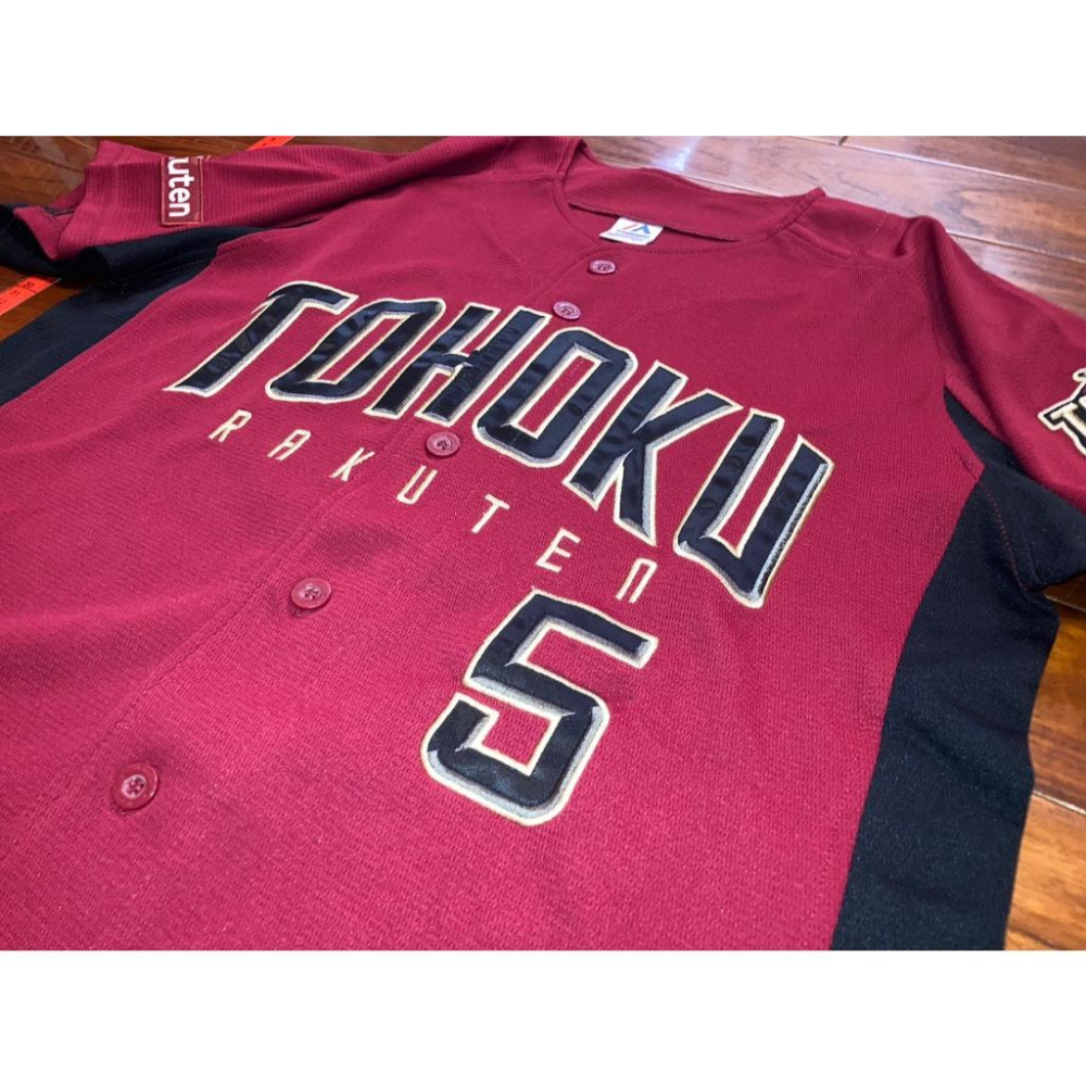 全電繡 日本職棒 東北樂天金鷲 2018 FANS 球迷日 茂木榮五郎 應援球衣 M (罩衫 NPB 棒球 刺繡)-細節圖3