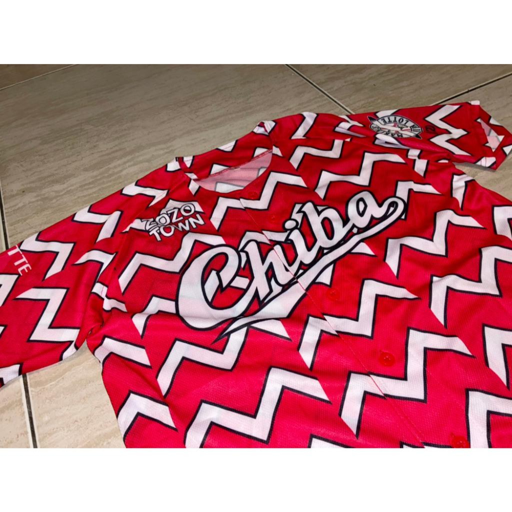 日本職棒 羅德海洋 2020 紅色 海鷗意象 主題日球衣 L (罩衫 NPB 棒球 千葉 ALL for CHIBA)-細節圖5