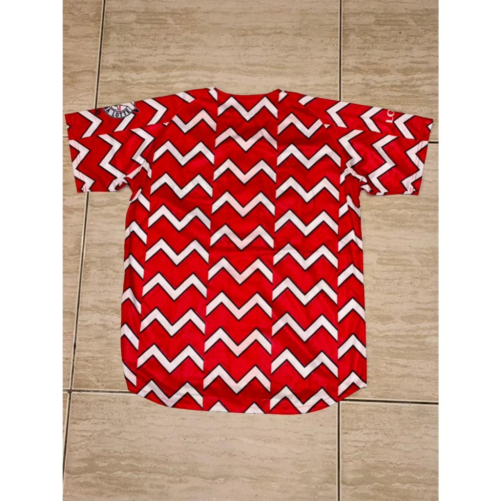 日本職棒 羅德海洋 2020 紅色 海鷗意象 主題日球衣 L (罩衫 NPB 棒球 千葉 ALL for CHIBA)-細節圖6