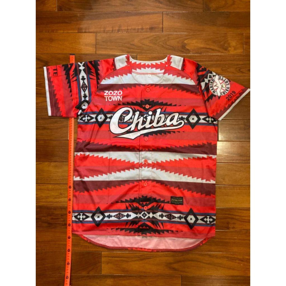 日本職棒 千葉羅德海洋 2019 全力支持 紅色波浪 主題日球衣 (罩衫 NPB 棒球 棒壘 ALL for CHIBA-細節圖3