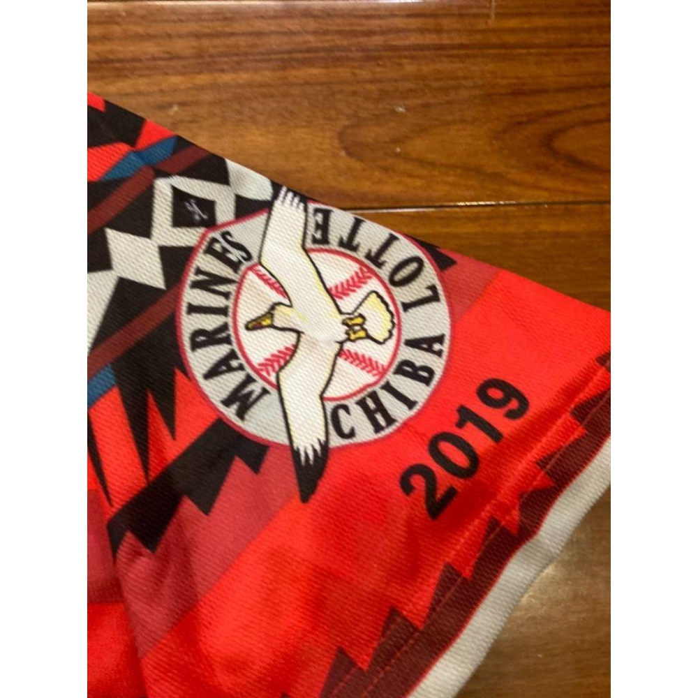 日本職棒 千葉羅德海洋 2019 全力支持 紅色波浪 主題日球衣 (罩衫 NPB 棒球 棒壘 ALL for CHIBA-細節圖4