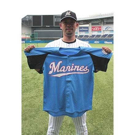 日本職棒 羅德海洋 2015 海洋節 MARINE FESTA 主題日球衣 L (罩衫 日職 NPB 棒球 棒壘 千葉-細節圖5
