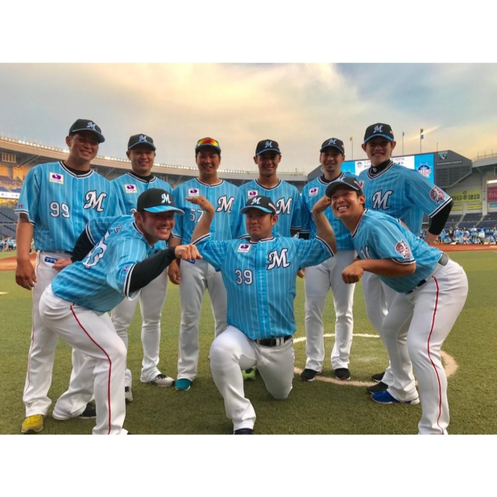 日本職棒 羅德海洋 2019 海洋節 水藍 主題日球衣 L (罩衫 NPB 棒球 棒壘 千葉 MARINE FESTA)-細節圖3