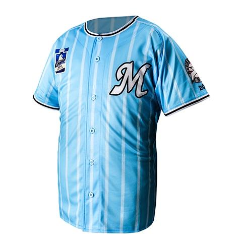 日本職棒 羅德海洋 2019 海洋節 水藍 主題日球衣 L (罩衫 NPB 棒球 棒壘 千葉 MARINE FESTA)-細節圖4