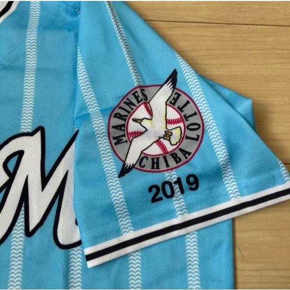 日本職棒 羅德海洋 2019 海洋節 水藍 主題日球衣 L (罩衫 NPB 棒球 棒壘 千葉 MARINE FESTA)-細節圖5