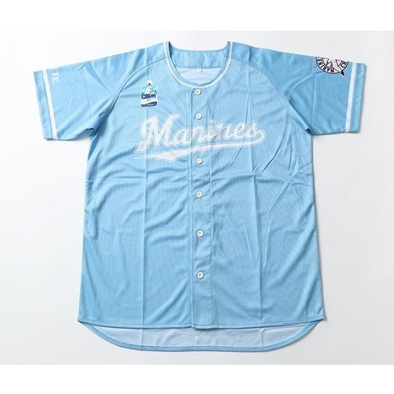 日本職棒 羅德海洋 2020 海洋節 MARINE FESTA 水藍 主題日球衣 L (罩衫 NPB 棒球 棒壘 千葉-細節圖6