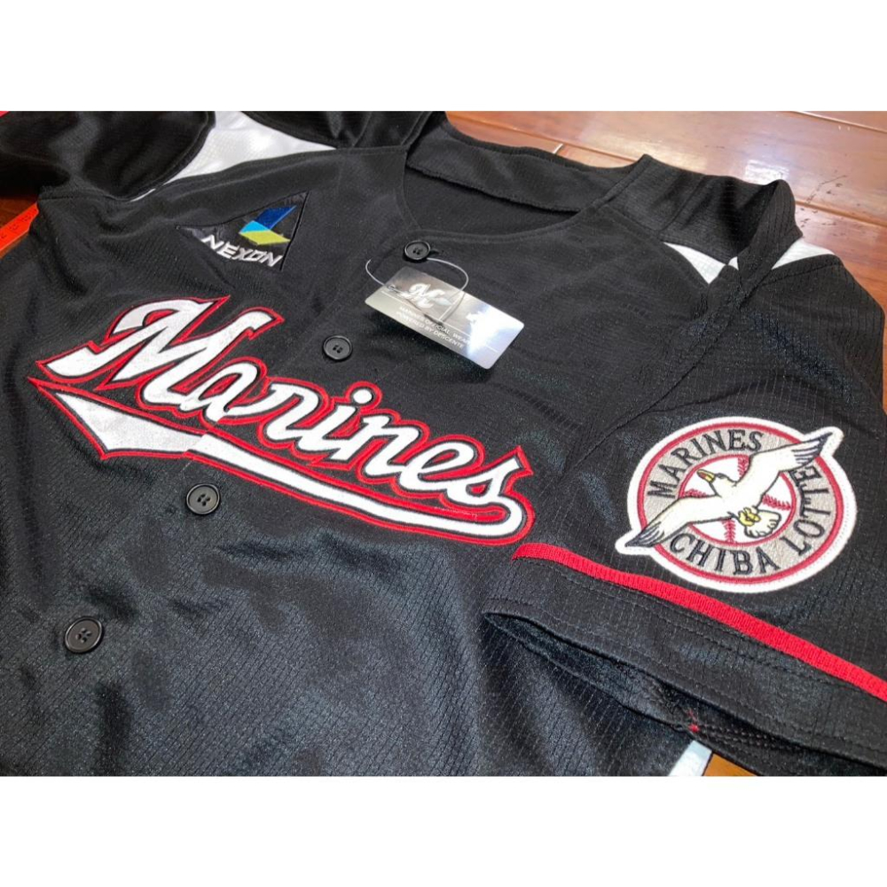 全新品 小尺寸150 全電繡 日本職棒 羅德海洋 2014-19 應援球衣 (罩衫 NPB 棒球 千葉 刺繡 少年 大童-細節圖4