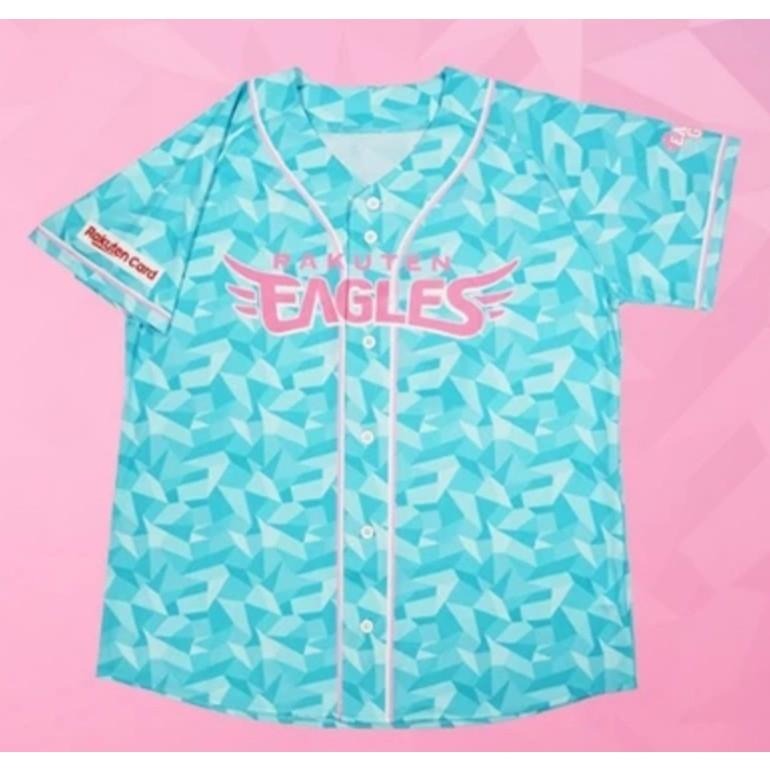 日本職棒 東北樂天金鷲 2023 女孩日 粉藍 應援球衣 M、L(罩衫 金鶯 NPB 棒球 棒壘 女生 辰見鴻之介)-細節圖4