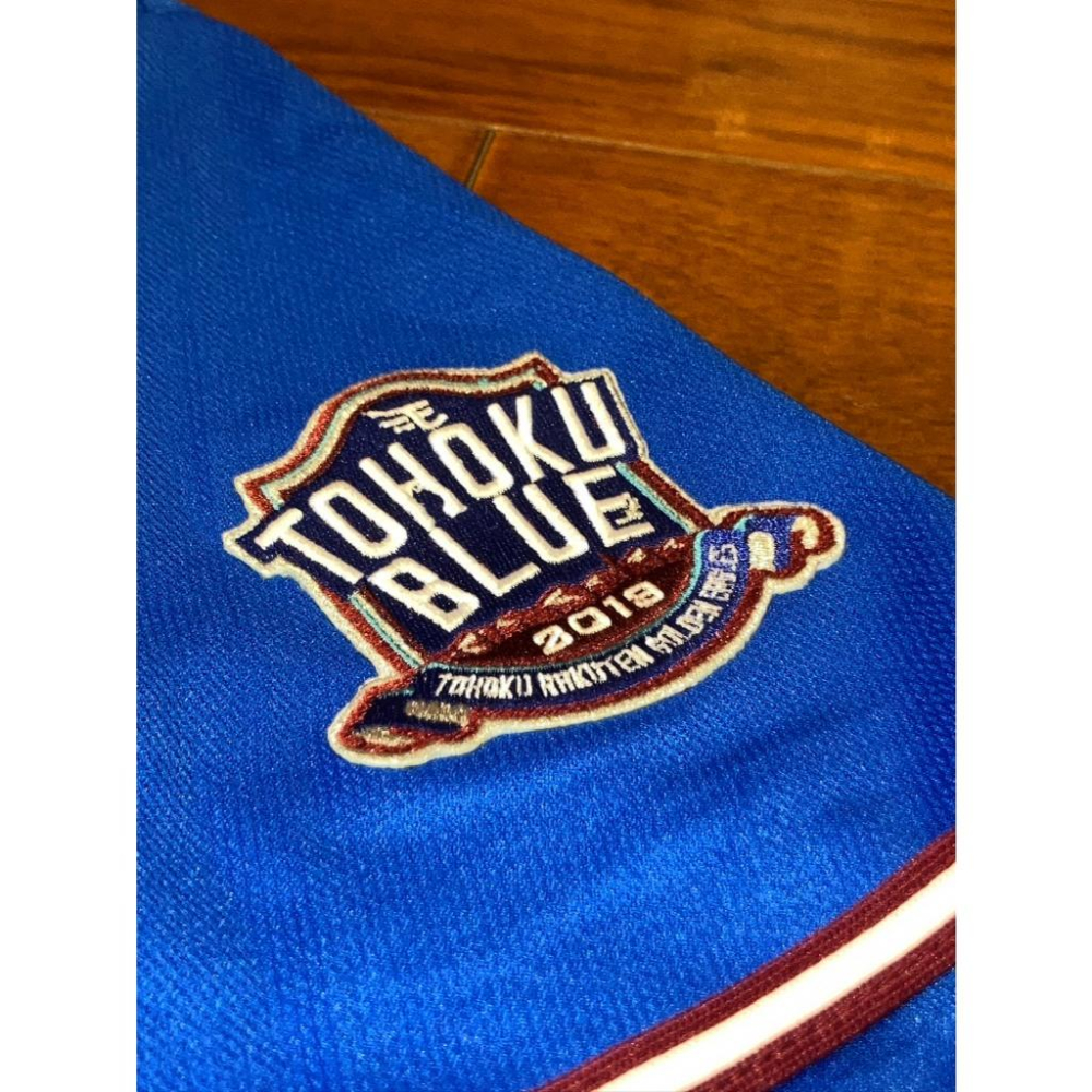 日本職棒 樂天金鷲 2019 東北藍 #33銀次 主題日球衣 L(罩衫 NPB 棒球 棒壘 東北 TOHOKU BLUE-細節圖5