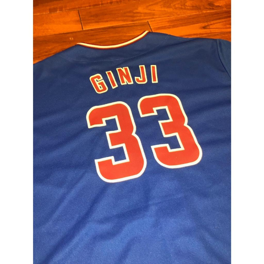 日本職棒 樂天金鷲 2019 東北藍 #33銀次 主題日球衣 L(罩衫 NPB 棒球 棒壘 東北 TOHOKU BLUE-細節圖9