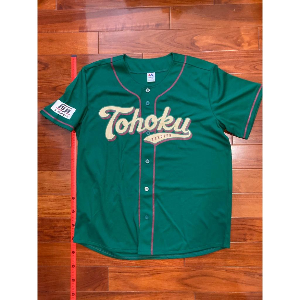 日本職棒 樂天金鷲 2014 東北綠 TOHOKU Green 主題日球衣 M、L (罩衫 NPB 棒球 東北 棒壘)-細節圖4