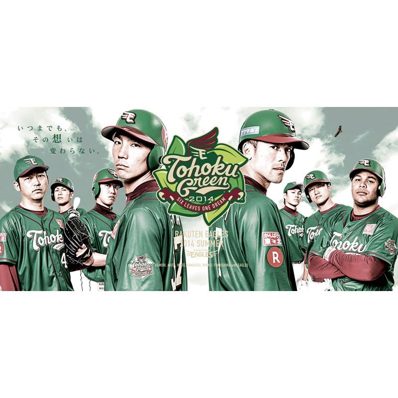日本職棒 樂天金鷲 2014 東北綠 TOHOKU Green 主題日球衣 M、L (罩衫 NPB 棒球 東北 棒壘)-細節圖7
