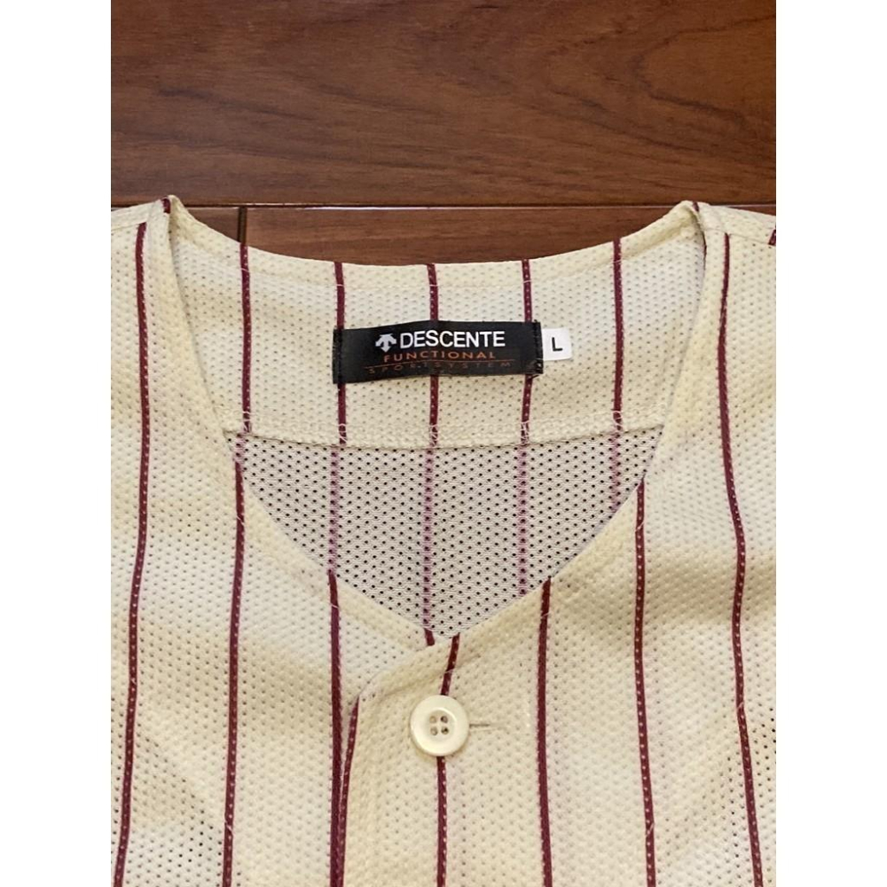 日本職棒 東北樂天金鷲 2012 金鷲之星 米白色 條紋球衣 (罩衫 日職 NPB 棒球 棒壘 桃猿 DESCENTE)-細節圖6