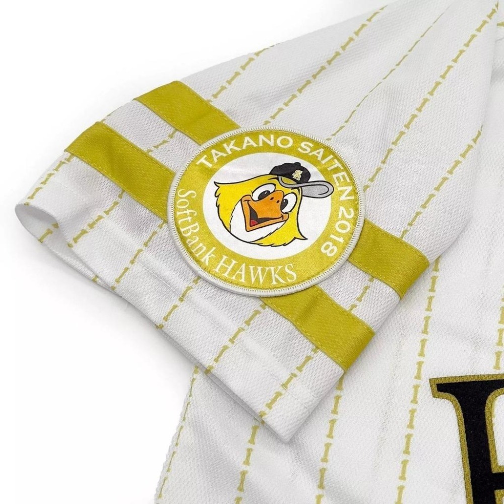 日本職棒 軟銀鷹 2018 鷹之祭典 條紋球衣 S、L(應援 罩衫 日職 NPB 棒球 壘球 棒壘 Majestic)-細節圖4