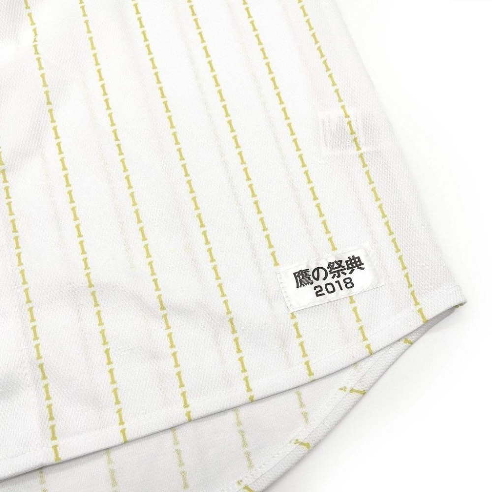 日本職棒 軟銀鷹 2018 鷹之祭典 條紋球衣 S、L(應援 罩衫 日職 NPB 棒球 壘球 棒壘 Majestic)-細節圖6