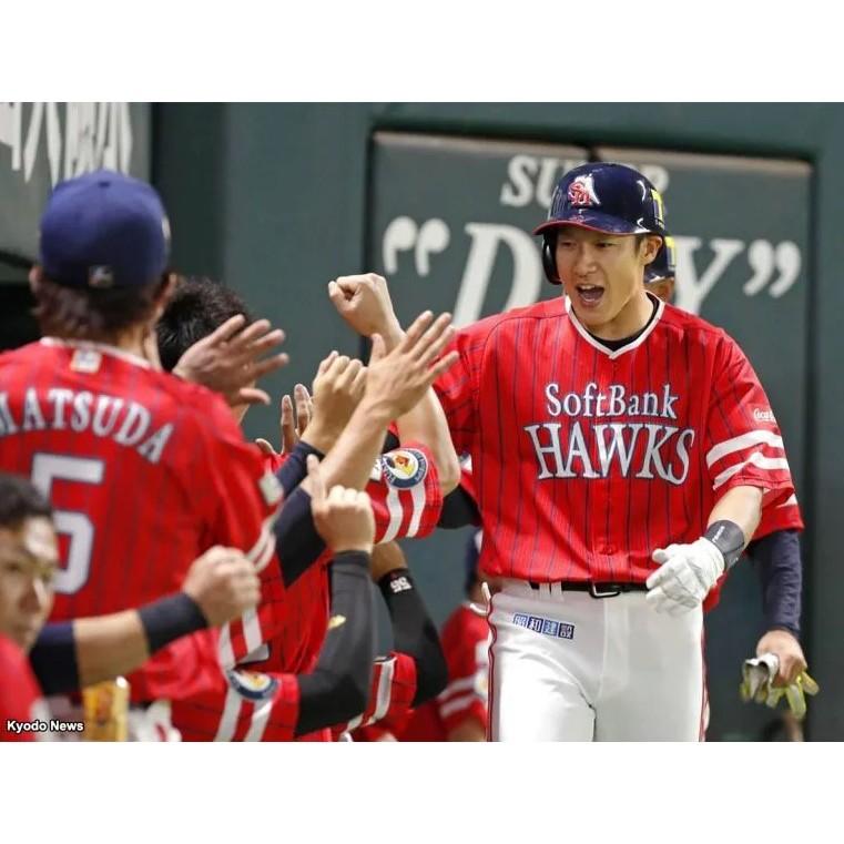 日本職棒 軟銀鷹 2021 鷹之祭典 紅色 應援球衣 S、L(罩衫 日職 NPB 棒球 壘球 棒壘 Majestic)-細節圖2