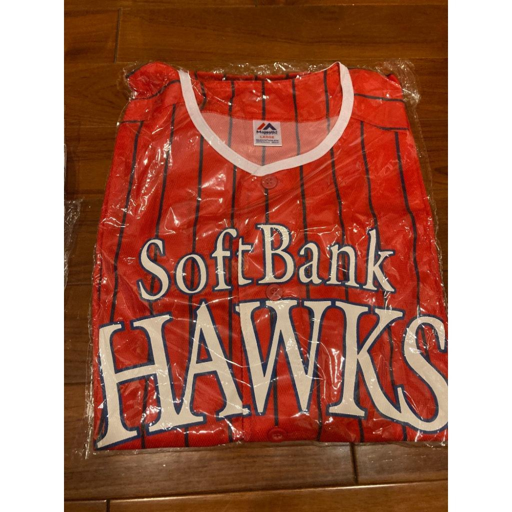 日本職棒 軟銀鷹 2021 鷹之祭典 紅色 應援球衣 S、L(罩衫 日職 NPB 棒球 壘球 棒壘 Majestic)-細節圖5