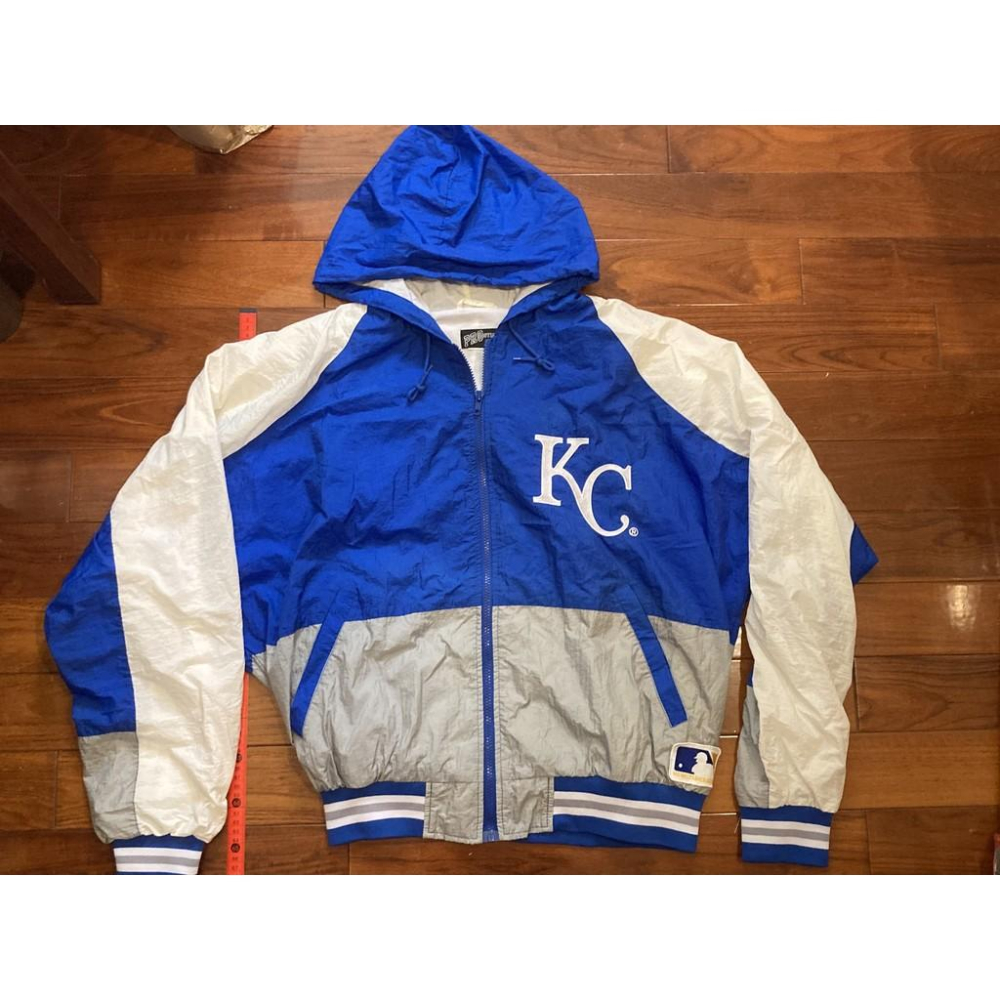 美國職棒 MLB 堪薩斯皇家 全電繡 防風夾克 (刺繡 熱身 外套 風衣 棒球 棒壘 PRO MOTION FELCO)-細節圖7
