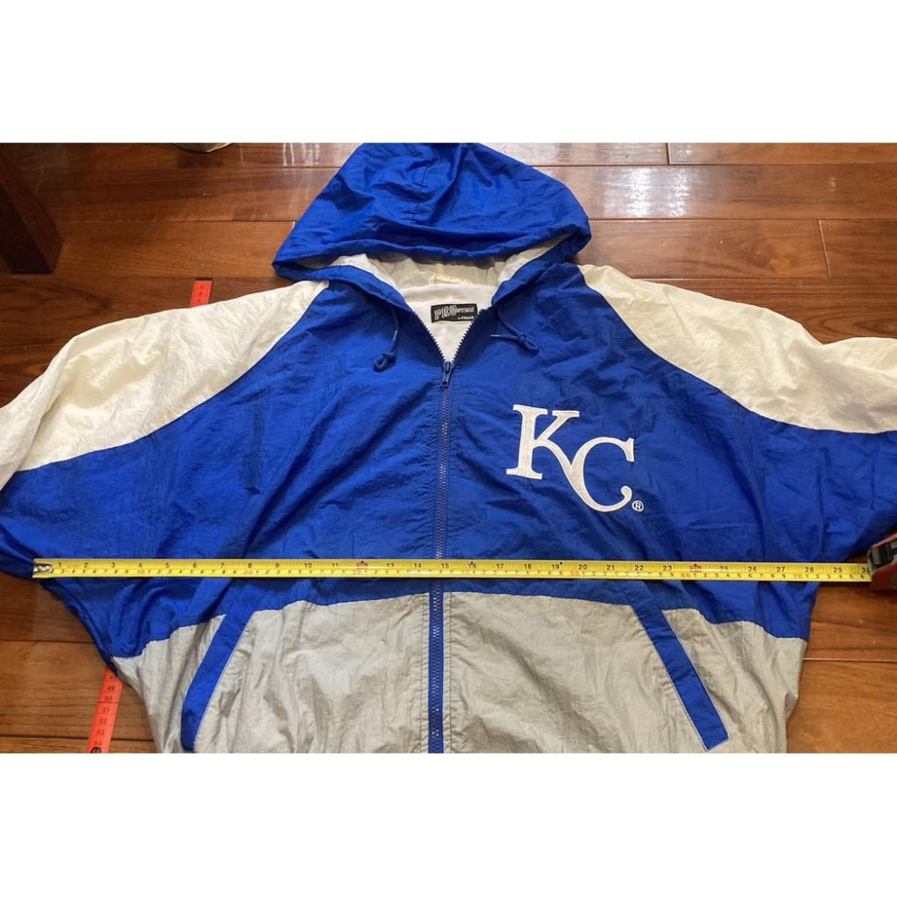 美國職棒 MLB 堪薩斯皇家 全電繡 防風夾克 (刺繡 熱身 外套 風衣 棒球 棒壘 PRO MOTION FELCO)-細節圖9