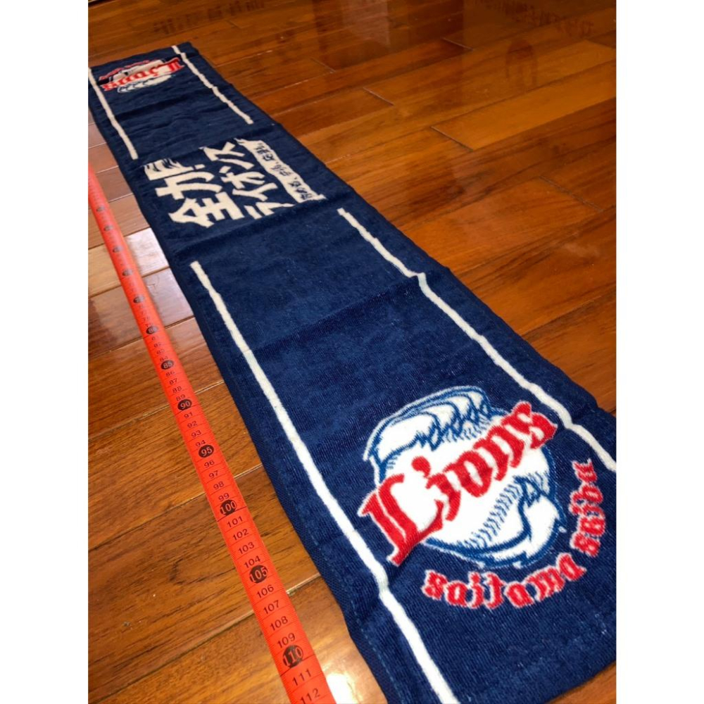 全新品 日本職棒 西武獅 2014 開幕戰限定 ＂全力!＂ 應援毛巾 (運動 日職 NPB 棒球 壘球 棒壘)-細節圖4