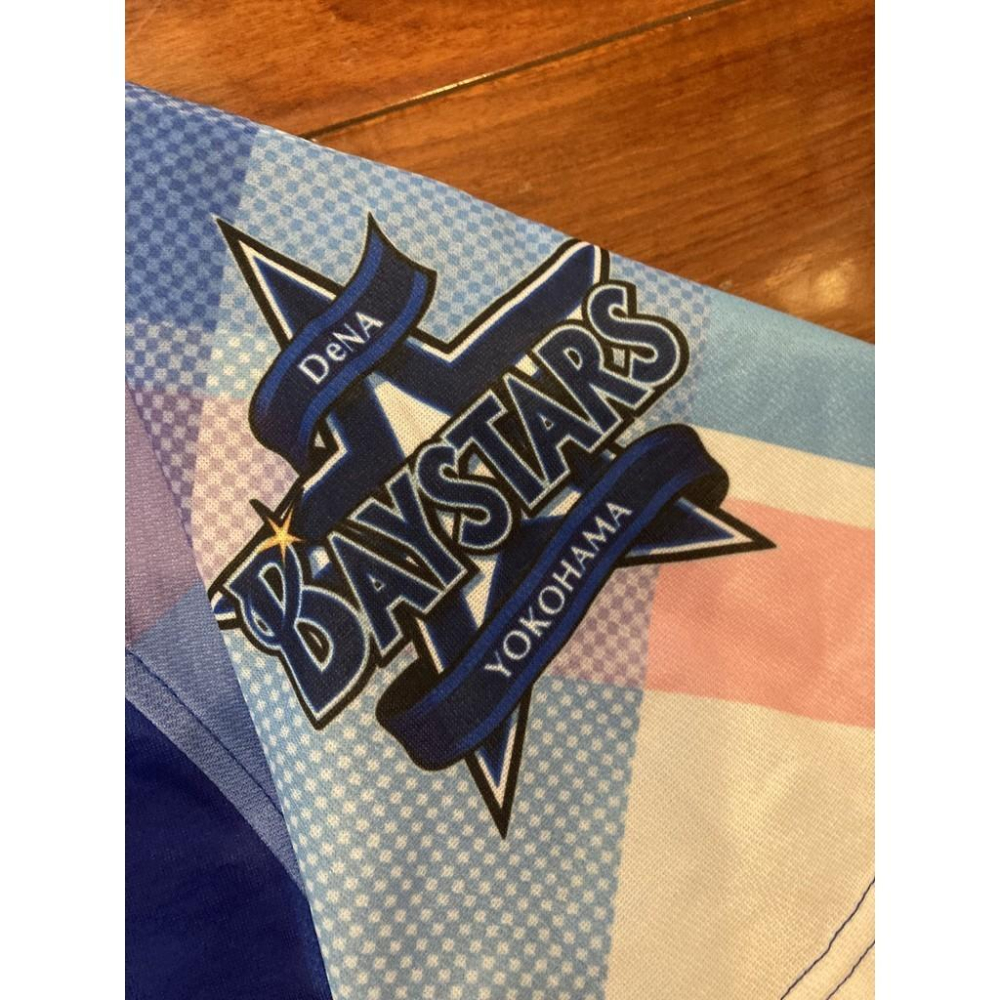 （出清）日本職棒 橫濱灣星 2020 女孩 格紋 應援上衣/短T (罩衫 DeNA NPB 男友衣 棒球 球衣-細節圖4