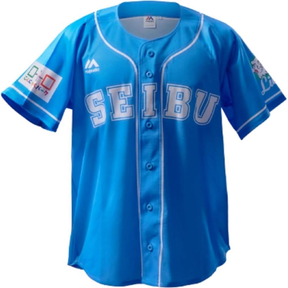 日本職棒 西武獅 2022 復古藍 客場 應援球衣 S、L (罩衫 日職 NPB 琦玉 棒球 棒壘 小尺寸 黃金期)-細節圖4