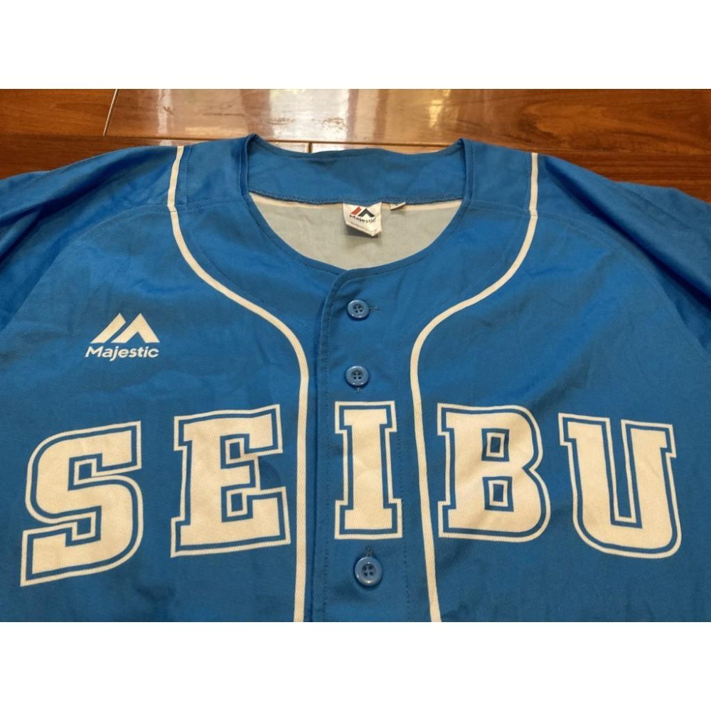 日本職棒 西武獅 2022 復古藍 客場 應援球衣 S、L (罩衫 日職 NPB 琦玉 棒球 棒壘 小尺寸 黃金期)-細節圖6
