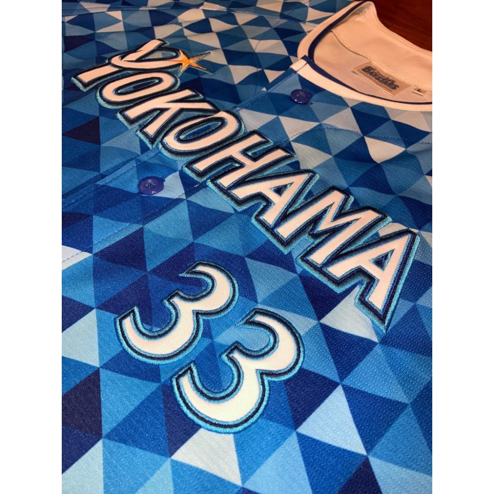 親筆簽名! 全電繡 日本職棒 橫濱DeNA 乙坂智 2016 星夜 STAR 球衣 (罩衫 NPB 棒球 刺繡 灣星)-細節圖6