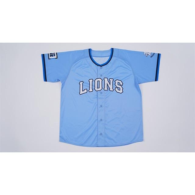 2025新款! 日本職棒 西武獅 夏季 水藍色 獅子慶典 應援球衣 130、S、L (罩衫 小尺寸 NPB 琦玉 棒球)-細節圖4