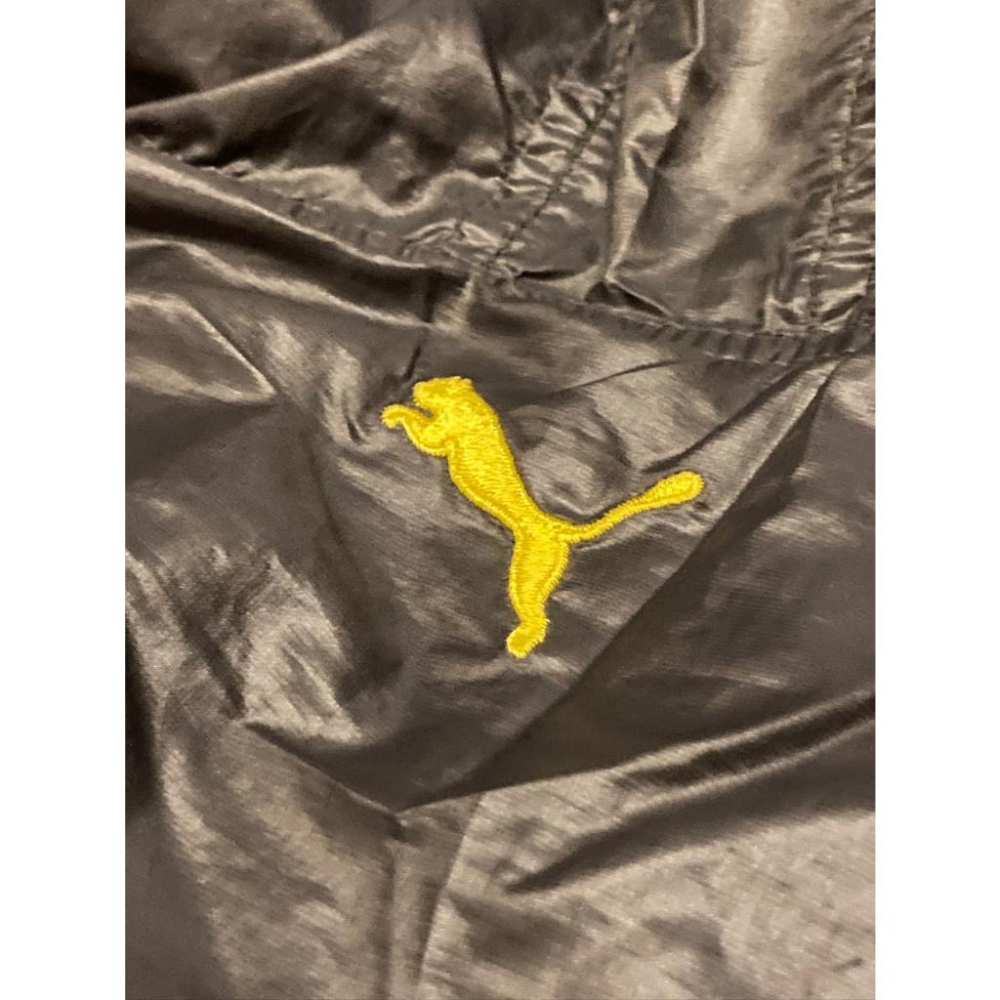 PUMA 電繡 銀灰色 連帽 運動外套/夾克 M (風衣 防風 防曬 透氣 路跑 熱身)-細節圖5