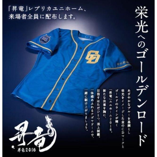 日本職棒 中日龍 2016 昇龍 80周年 應援球衣 L (罩衫 球迷 日職 NPB 棒球 棒壘 昇竜)-細節圖4