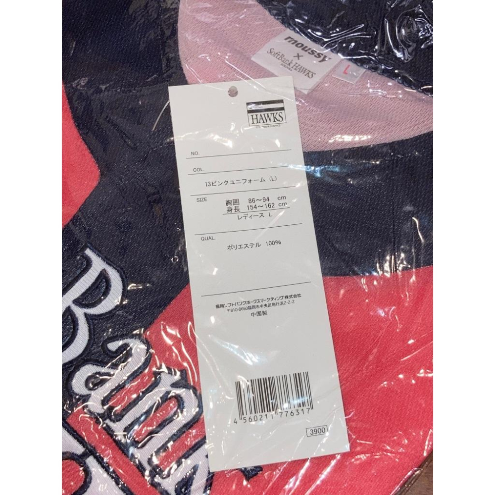 全新 日本職棒 軟銀鷹 電繡 2013 女子高中生日 女孩球衣 女版L (高校生 罩衫 日職 NPB 棒球 棒壘 刺繡)-細節圖3