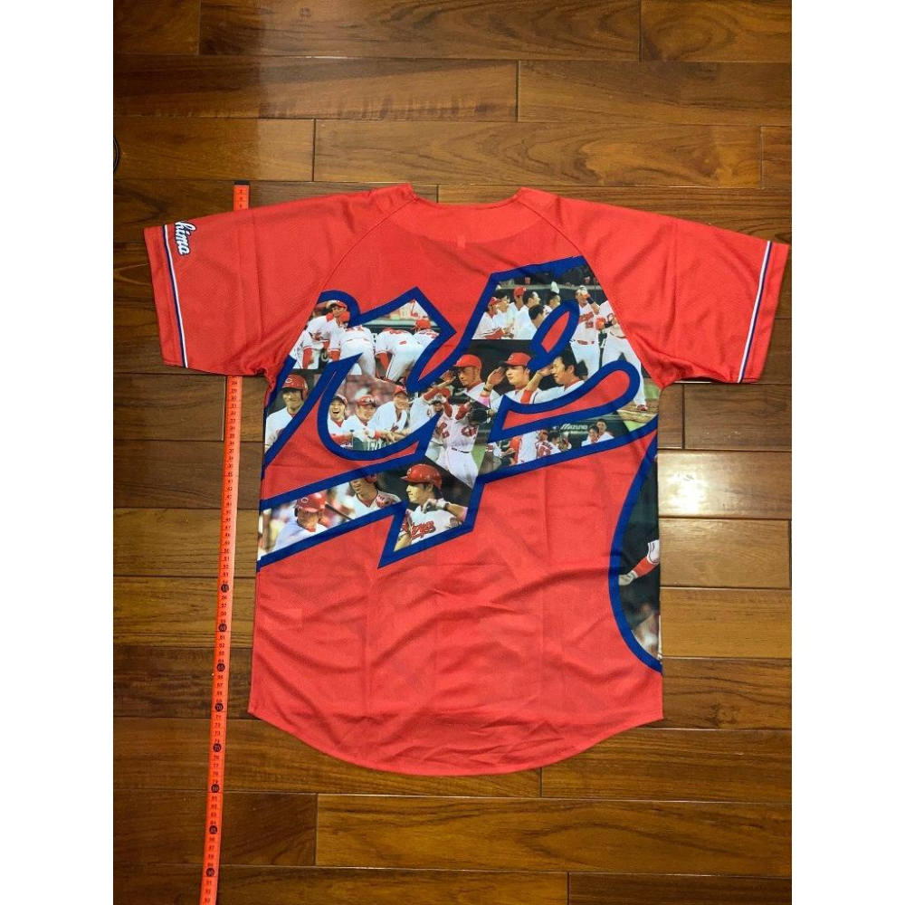 全新未拆 日本職棒 廣島鯉魚 2014 會員限定 球員照片拼接 應援球衣 L (罩衫 NPB 棒球 壘球 棒壘 東洋)-細節圖2
