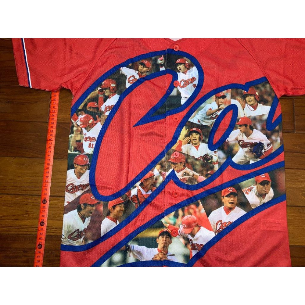 全新未拆 日本職棒 廣島鯉魚 2014 會員限定 球員照片拼接 應援球衣 L (罩衫 NPB 棒球 壘球 棒壘 東洋)-細節圖4