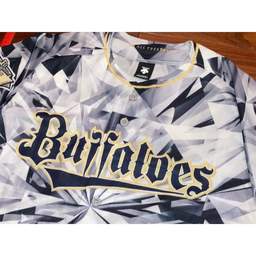 全新未拆 日本職棒 歐力士猛牛 2018 大阪夏之陣 鑽石 應援球衣 L (罩衫 NPB 棒球 棒壘 descente-細節圖6