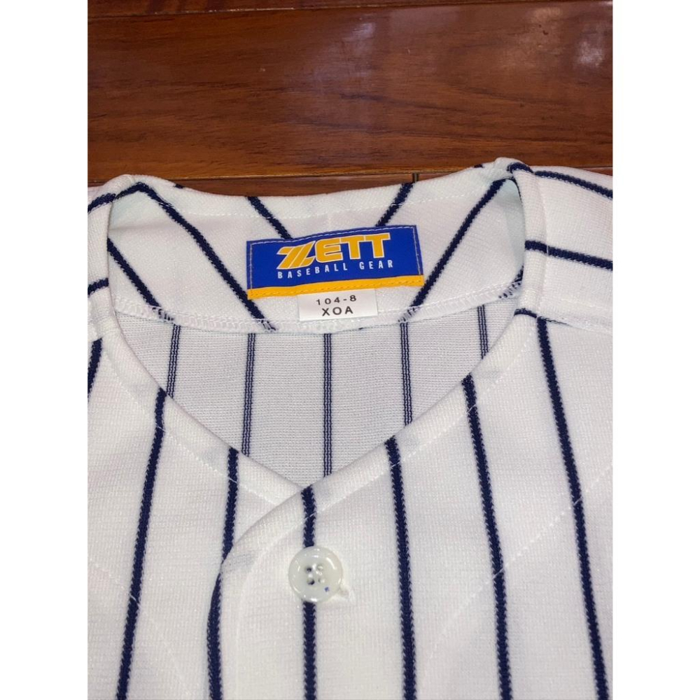 日本製 ZETT 日本棒球 國家隊/武士隊 條紋球衣 XL (罩衫 代表隊 NPB WBC 12強 奧運)-細節圖3
