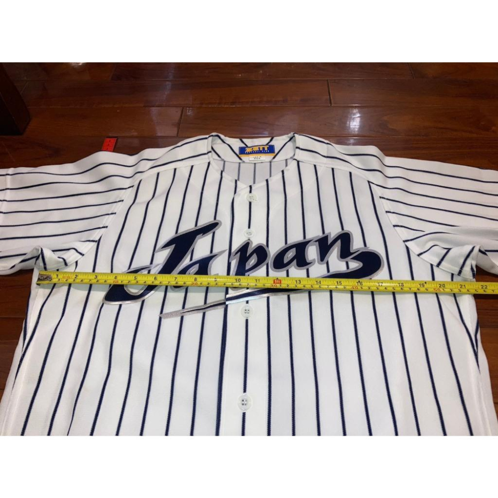 日本製 ZETT 日本棒球 國家隊/武士隊 條紋球衣 XL (罩衫 代表隊 NPB WBC 12強 奧運)-細節圖8